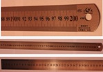 Линейка Металлическая 1500 мм с двухсторон.шкалой,с таблицей перевода дюйм/мм