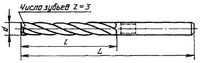 Чертеж сверло зенкер